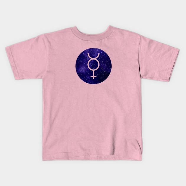 Mercury Symbol Kids T-Shirt by Sirenarts